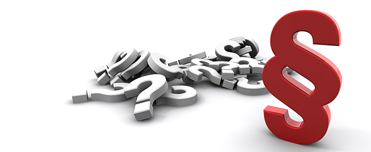 730x300 &sect; und viele liegende Fragezeichen