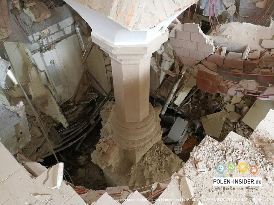 Im Stettiner Schloss stürzt die Decke ein
