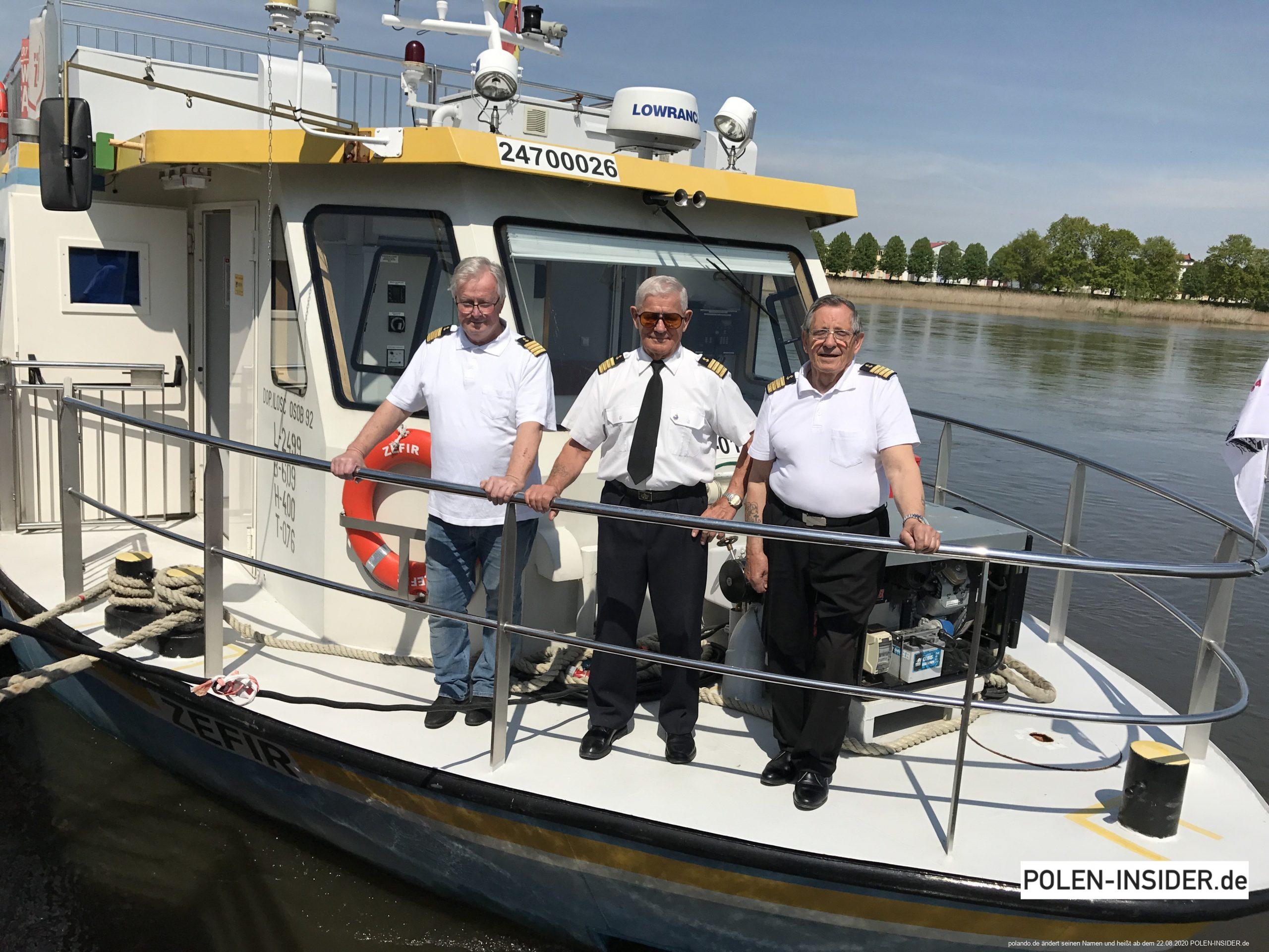 Die vierte Saison der Schifffahrten mit der Zefir an der Oder