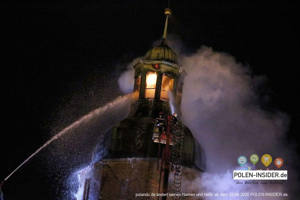 Brand der Kathedrale in Landsberg an der Warthe