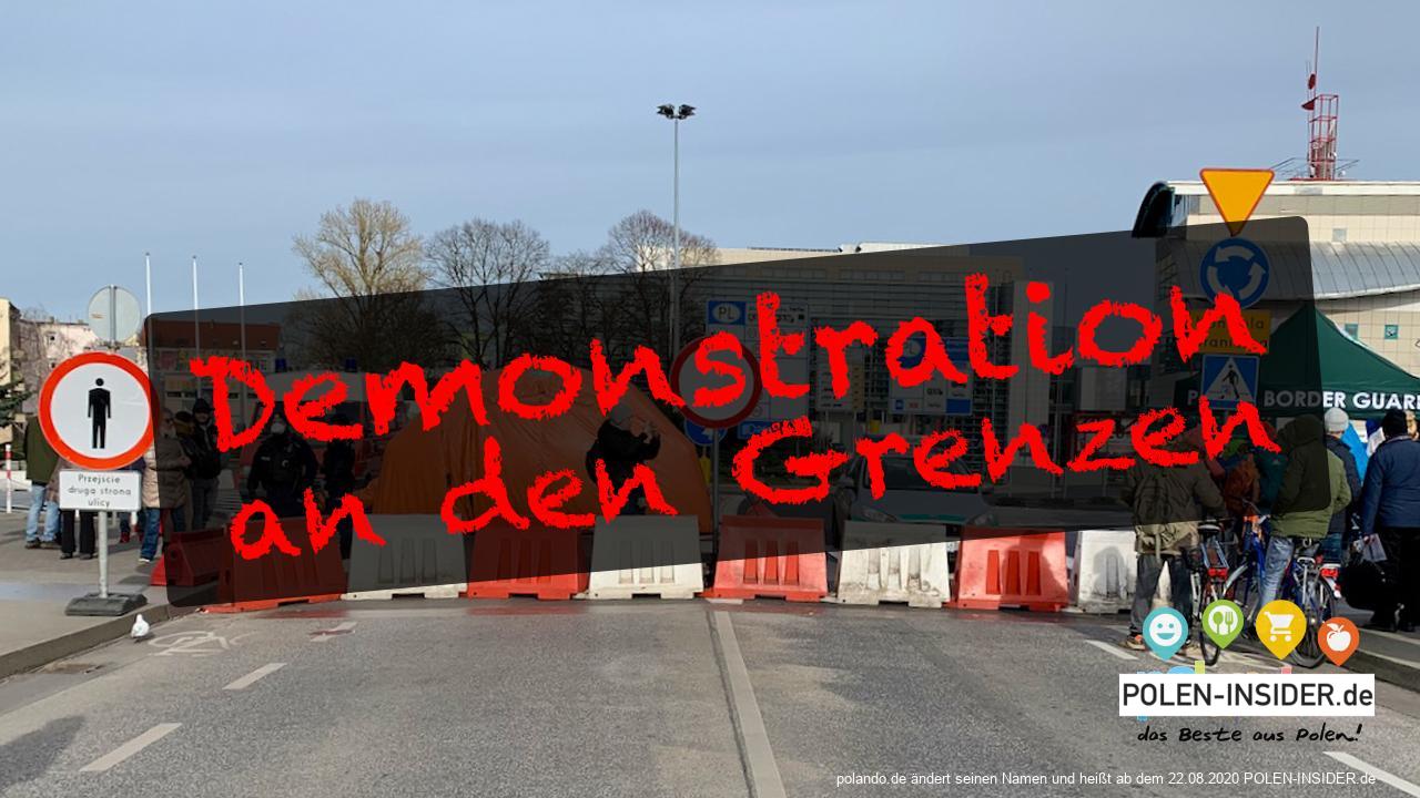 Demonstration der Berufspendler an der Grenze