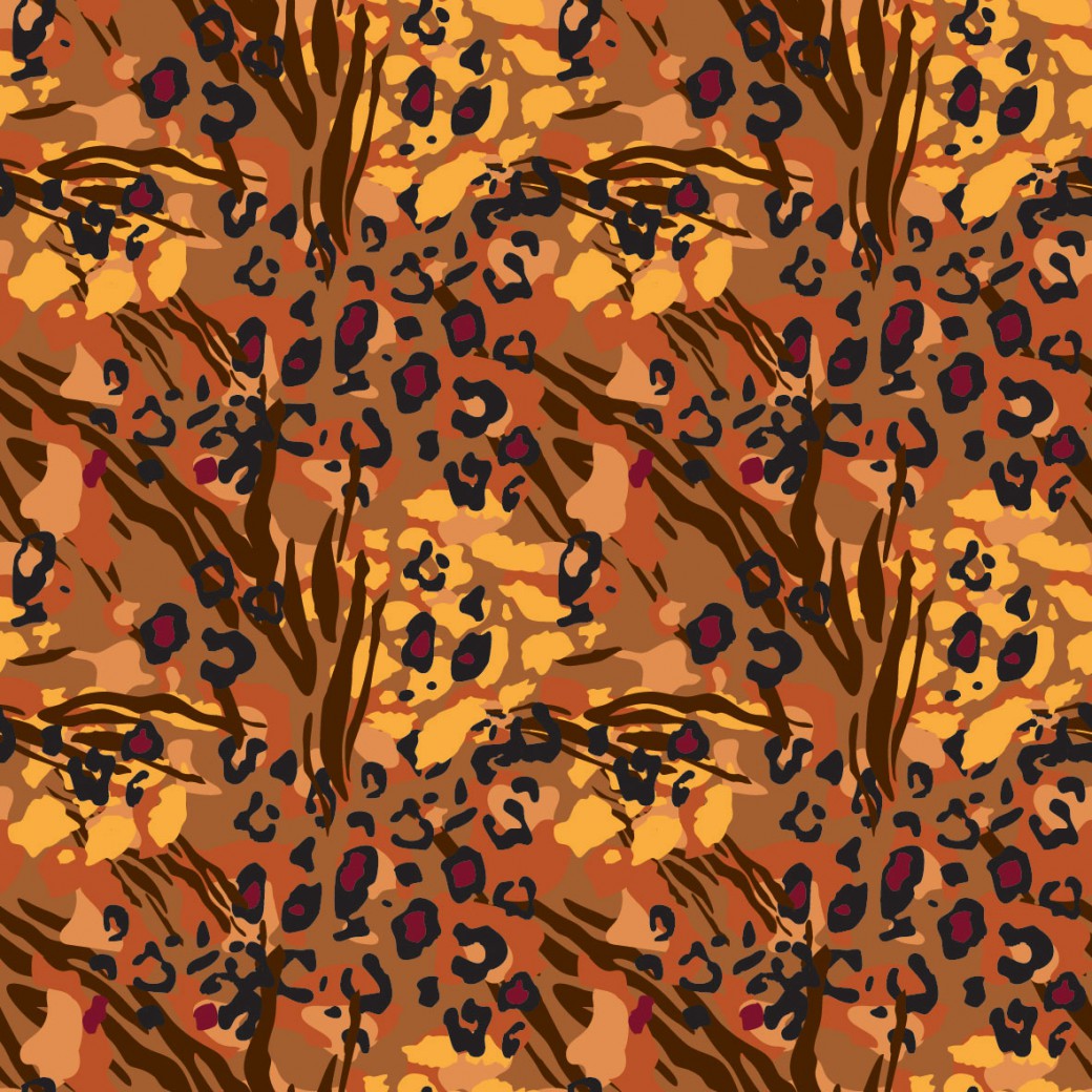Barna állati foltok design egyedi szublimált textil méteráruhoz Barna állati foltok design egyedi szublimált textil méteráruhoz