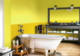 łazienka, wanna, malowanie ścian