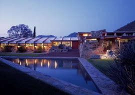 Taliesin West w Arizonie; proj. Frank Lloyd Wrigt