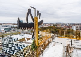 Wiecha na budynku D inwestycji Nowy Rynek w Poznaniu