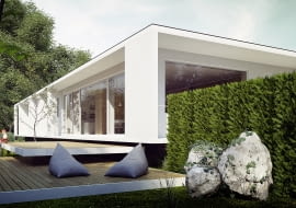 Dom z widokiem na las