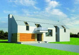 elewacja frontowa,projekt domu,projekty domów,dom jednorodzinny