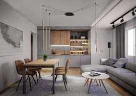 Mieszkanie dla trzech osób - podział komfortowy