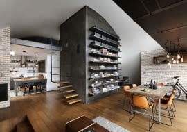 mieszkanie, loft, mieszkanie w industrialnym stylu, styl loft