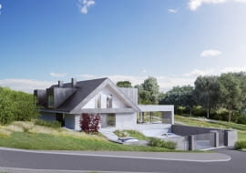 Dom w Kobylanach pod Krakowem. Proj. MEEKO Architekci (Tomasz Janiec i Kamila Fijałkowska-Janiec).