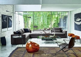 Wnętrze urządzone przez włoską markę B&B Italia, www.bebitalia.com