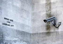 Graffiti na ścianie budynku w Londynie. Autor: Banksy