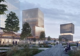 Koncepcja zagospodarowania obszaru pokolejowego zlokalizowanego wzdłuż ulicy Małachowskiego we Wrocławiu. Proj. Aleksander Czerwonka-Jabłoński, Marta Dąbrowska i Anna Okoń