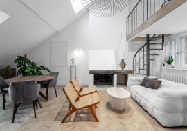 Aranżacja poddasza na warszawskiej Starówce