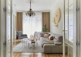 Francuska elegancja w 100-metrowym mieszkaniu