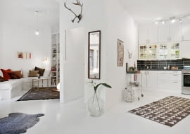 mieszkanie w stylu skandynawskim, nowoczesne mieszkanie, oryginalne mieszkanie, mieszkanie w bieli