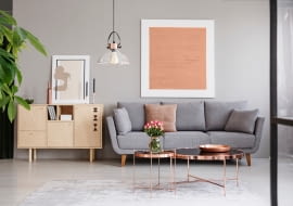 Kolor miedziany we wnętrzach. Dodatki i inspiracje