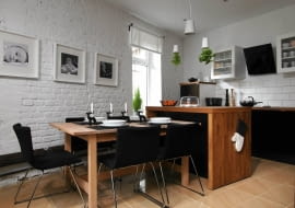 mieszkanie w kamienicy, kuchnia, wystrój wnętrz