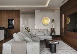 Apartament w stylu modern classic z widokiem na Warszawę