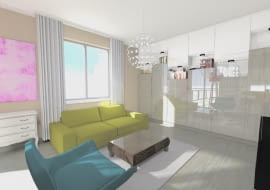 mieszkanie, Jak urządzić mieszkanie 53 m2?, projekt mieszkania