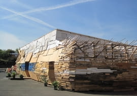 londyn, ekologia, teatr, drewno, recykling