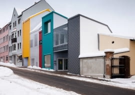 Kolorowe domki w bawarskim Selb