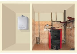 Kocioł gazowy nie może znajdować się w tym samym pomieszczeniu co węglowy
