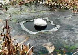 STYROPIANOWY PRZEREBEL ZIMA LOD JEZIORKO WODA STAW ZBIORNIK WODNY OCZKO WODNE FOT. SERWIS PRASOWY FIRMA OASE PUBLIKACJA OGRODY NR 11 (55) - 11.2003 PUBLIKACJA LADNY DOM NR 1 (75) - 1.2005 SLOWA KLUCZOWE: OGRODY ZIMA WODA ZDJĘCIE DO WKŁADKI: PUBLIKACJA OGRODY NR 11 (55) , PUBLIKACJA LADNY DOM NR 1 (75) - CZASOPISMA