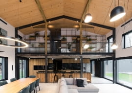 Ślonsko Chałpa - dom jednorodzinny przerobiony ze starej stodoły. Proj. mode:lina