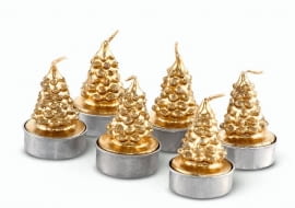 <B>Płonące świece tworzą w każdym wnętrzu ciepłą, przytulną atmosferę. Zapalajmy je zatem jak najczęściej, a już szczególnie podczas świątecznych spotkań. Wybraliśmy dla was efektowne świeczniki, idealne na takie okazje.</B> <br />DEKORACJE. Świeczki w metalowych podstawkach - 19 zł/6 szt., home&you