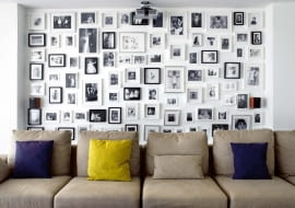 Collection of pictures on wall
