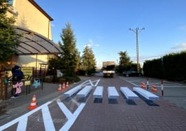 Trójwymiarowe przejście dla pieszych w Miechowie