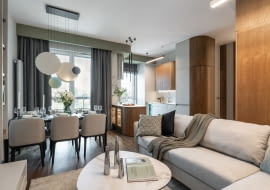 Pochwała organicznych kształtów - aranżacja mieszkania projektu pracowni KODO