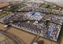 zrównoważone budownictwo, zjednoczone emiraty arabskie, foster, urbanistyka, miasto, abu dhabi