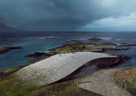 The Wales - obserwatorium wielorybów w Andenes w Norwegii. Proj. Dorte Mandrup