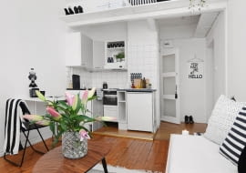 kawalerka, na sprzedaż, skandynawski styl