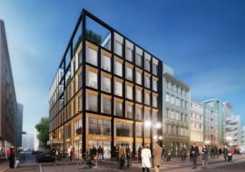 Wizualizacja nowego biurowca przy ul. Oławskiej 12 we Wrocławiu