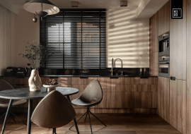 Nowoczesne mieszkanie w brązach