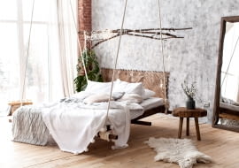 Podwieszane łóżko - inspiracje