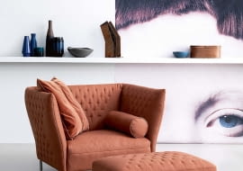 Miękkie kształty, łagodna kolorystyka. Kolekcja pikowanych mebli Quilt to najnowsza propozycja Sergio Bicego dla włoskiej marki Saba Italia. Dostępne w najmodniejszej kolorystyce. Oprócz koloru terakoty, głęboka zieleń oraz gołębie szarości. www.sabaitalia.it