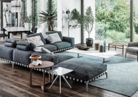 Designerska rodzinna sofa do salonu