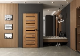 drzwi wewnętrzne orzechowe