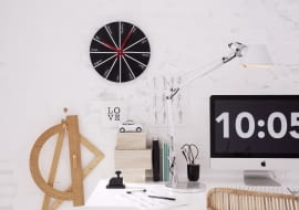 zegar ścienny, diy, zrób to sam, zegar w skandynawskim stylu, modny zegar