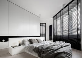 Biało-czarne mieszkanie w nowoczesnym stylu