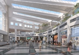 Projekt przebudowy wnętrza centrum handlowego Arkadia w Warszawie