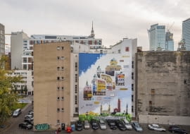 Mural Tytusa Brzozowskiego przy Próżnej 12 w Warszawie.