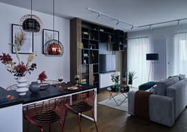 Przetykane miedzią - aranżacja mieszkania w Poznaniu