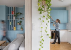 Aranżacja części dziennej mieszkania w Wilanowie