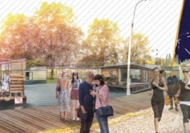 Projekt mariny na torze FSO na Żeraniu przygotowany przez studentów Politechniki Warszawskiej