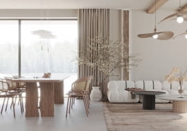 Dom w Konstancinie urządzony w stylu japandi